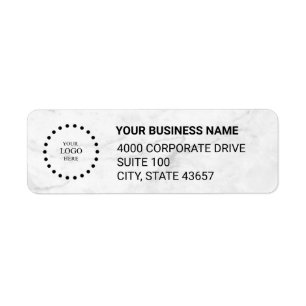 Custom Business Logo  Return Address Label