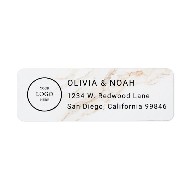 Custom Business Logo  Return Address Label (Front)