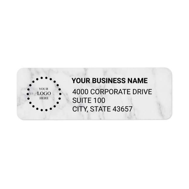 Custom Business Logo  Return Address Label (Front)