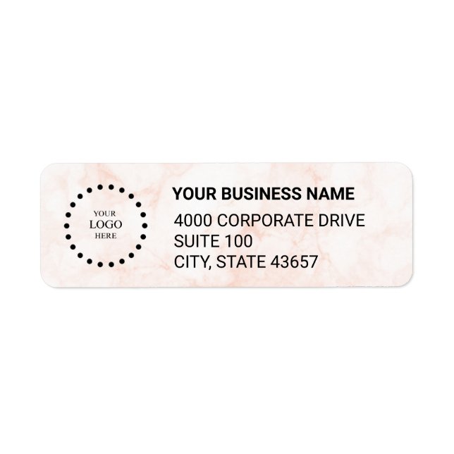 Custom Business Logo  Return Address Label (Front)