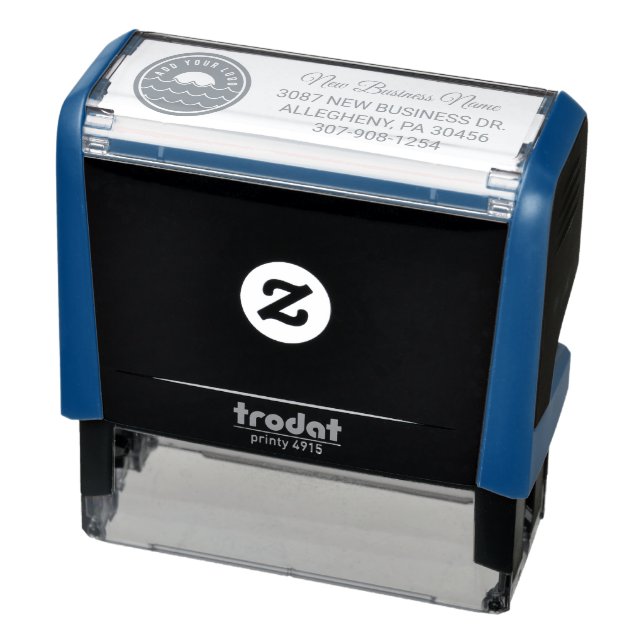 Custom Business Logo Return Address Staff Self-inking Stamp (Product)