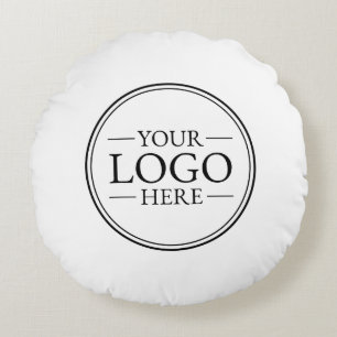 Custom Business Logo Round Cushion