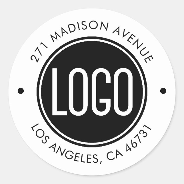 Custom Business Logo Round Stickers (Front)