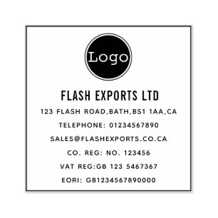 Custom Business Logo Rubber Stamp