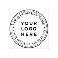 Custom Business Logo Rubber Stamp - Grunge Border