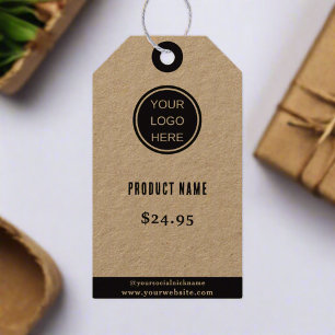 Custom Business Logo Rustic Craft Price Clothing Gift Tags