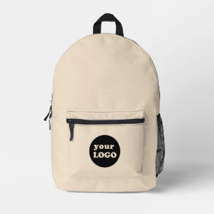 Custom Business Logo Sage Champagne Colour Printed Backpack