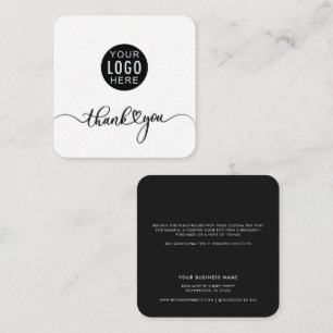 Custom Business Logo Script Corporate Thank You Card
