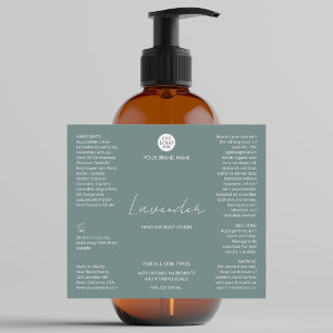 Custom Business Logo Skincare Bottle Product Label