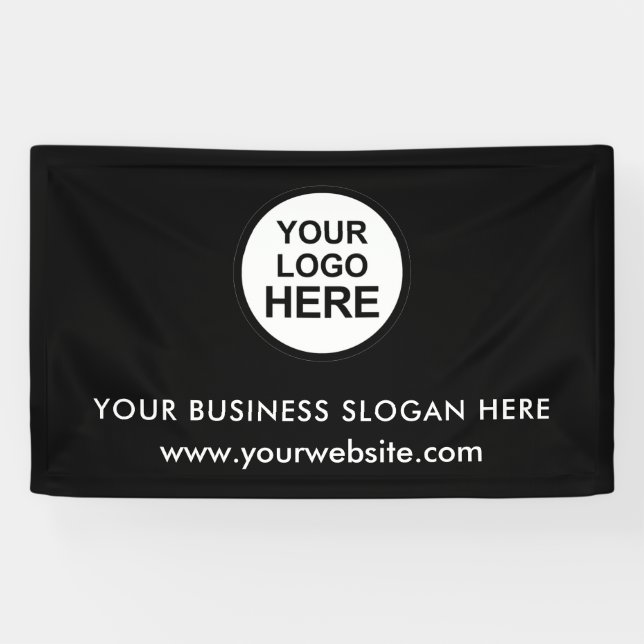 Custom Business Logo Slogan Website Promotional  Banner (Horizontal)