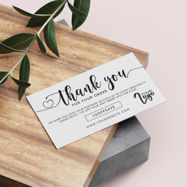 Custom Business Logo Social Media Thank You Business Card (Creator Uploaded)