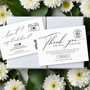 Custom Business Logo Social Media Thank You  Calling Card