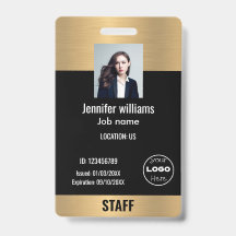 custom business logo sparkle glod & black Photo ID