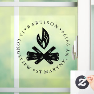 Custom BUSINESS LOGO STAMP shop sign fire camp