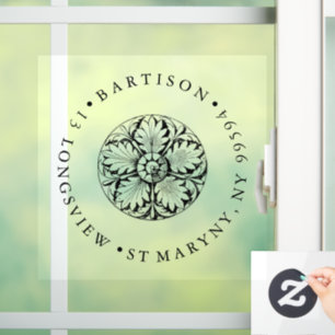 Custom BUSINESS LOGO STAMP shop sign floral