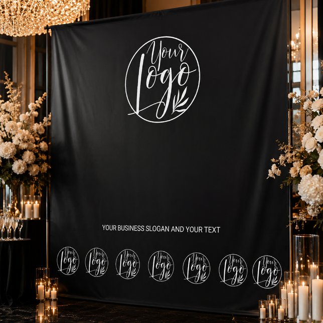 Custom Business Logo Step Repeat Photo Backdrop Tapestry (Custom Business Logo Step Repeat Photo Backdrop)