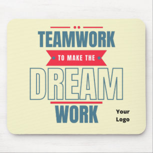 Custom Business Logo Team Motivational Mouse Mat