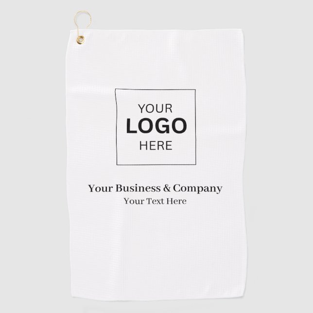 Custom Business Logo Template Golf Towel (Front)