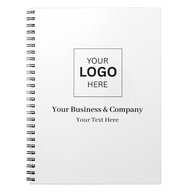 Custom Business Logo Template Notebook (Front)