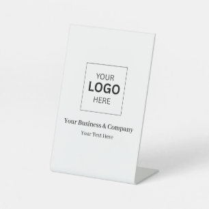 Custom Business Logo Template Pedestal Sign