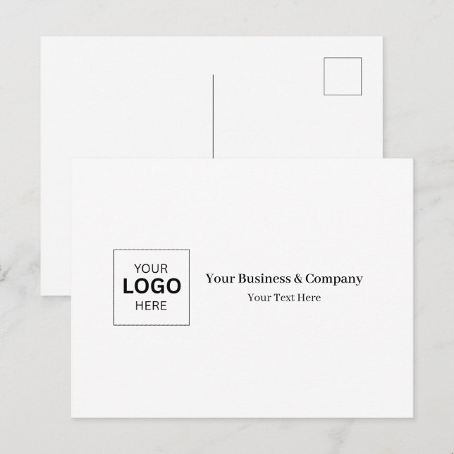 Custom Business Logo Template Postcard (Front/Back)