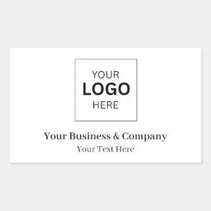 Custom Business Logo Template Rectangular Sticker