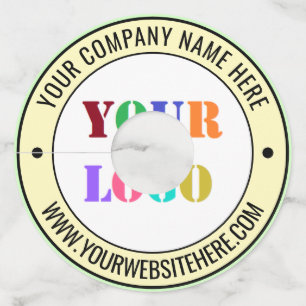 Custom Business Logo Text and Colour Wine Glass Ta Tag