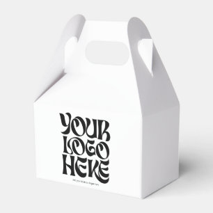 Custom Business Logo, Text, Background Favour Box