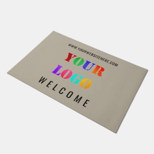 Custom Business Logo Text Branded Doormat Example