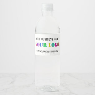 Custom Business Logo Text Company Bottle Labels