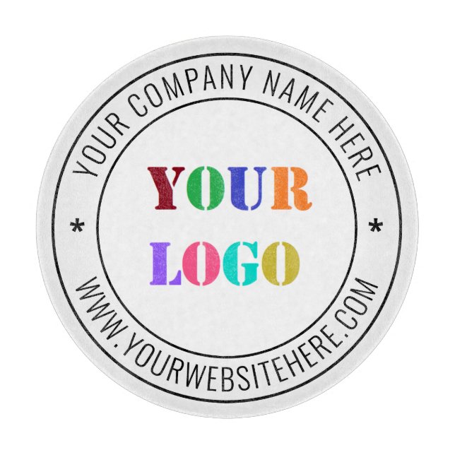 Custom Business Logo Text Company Cutting Board (Front)