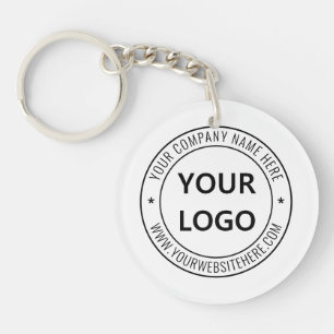 Custom Business Logo Text Company Gift Keychain