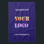 Custom Business Logo Text Company Kitchen Towel<br><div class="desc">Custom Colours and Font Kitchen Towel with Your Logo and Text Promotional Business Personalised - Add Your Logo - Image / Text - Contact Information - Website or E-mail / Phone - Resize and move or remove / add elements - image / text with customisation tool. Choose / add your...</div>