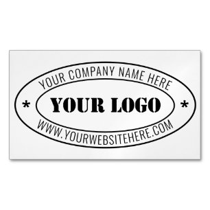 Custom Business Logo Text Company Personalised Magnetic Business Card