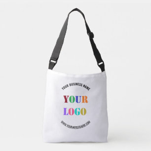 Custom Business Logo Text Crossbody Bag Template