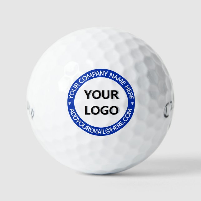 Custom Business Logo Text Golf Balls Your Colours (Front)