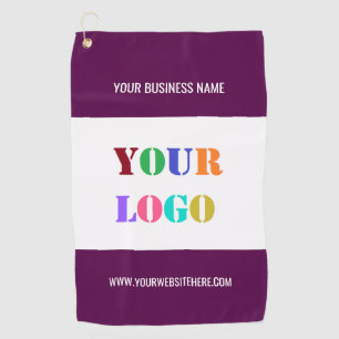 Custom Business Logo Text Golf Towel Choose Colour