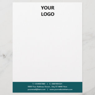 Custom Business Logo Text Info Colours Letterhead