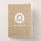Custom Business Logo Text Kraft Paper Style