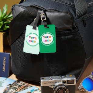 Custom Business Logo Text Luggage Tag Your Colours