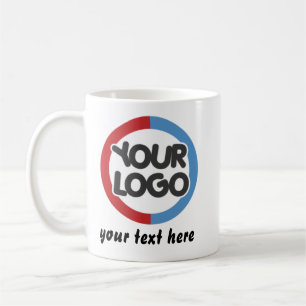 Custom Business Logo Text Mug for Businesses Gift