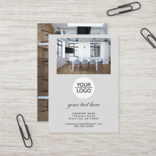 Custom Business Logo & Text Office Card