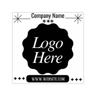 Custom Business Logo & text own Business Self-inking Stamp