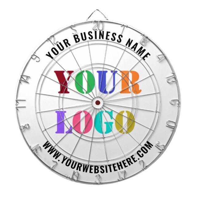 Custom Business Logo Text Personalised  Dart Board (Front)