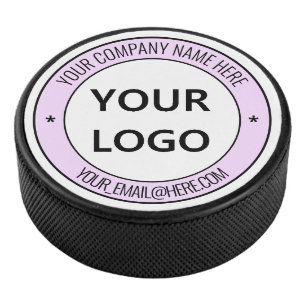 Custom Business Logo Text Personalised Hockey Puck