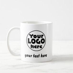 Custom Business Logo Text Professional Company Coffee Mug