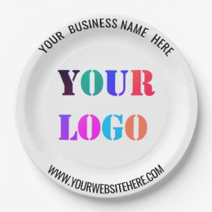 Custom Business Logo Text Promotional Paper Plates