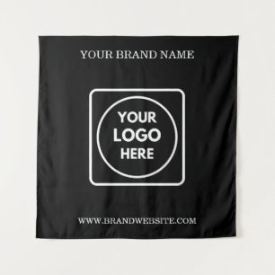 Custom Business Logo Text Promotional Wall Tapestry