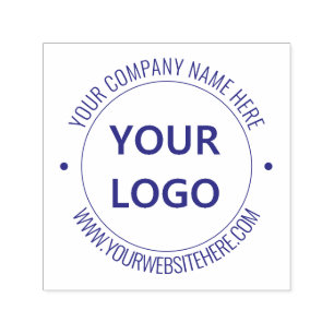 Custom Business Logo Text Round Self-inking Stamp