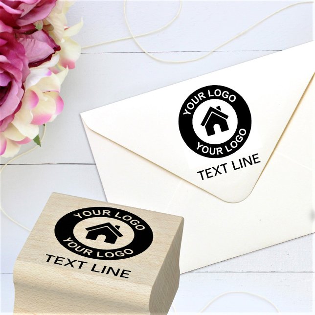 Custom Business Logo Text Rubber Stamp (Creator Uploaded)